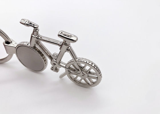 El laser del metal de la bicicleta grabó el regalo de Logo Bike Key Chain Souvenir de los llaveros