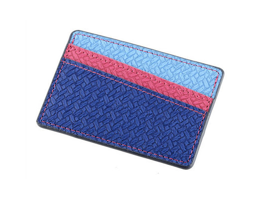 Logotipo de cuero de Debossing de la cartera de la armadura de la PU de Wallet del organizador de la tarjeta de crédito del rectángulo