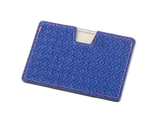 Logotipo de cuero de Debossing de la cartera de la armadura de la PU de Wallet del organizador de la tarjeta de crédito del rectángulo