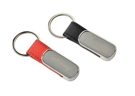 Laser de cuero de costura Logo Zinc Alloy Leather Holder de la cadena dominante de la PU para las llaves