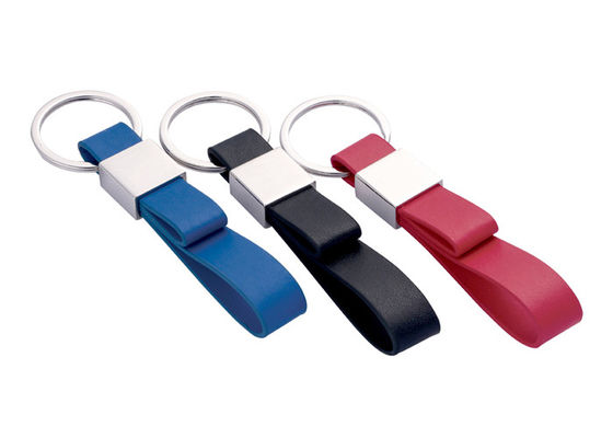 La PU de las capas dobles cubre la aleación Mini Key Holder del cinc con cuero de los llaveros
