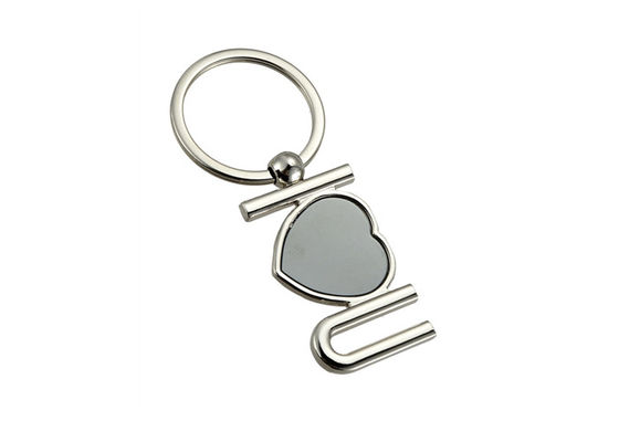 Cadena dominante Logo Laser Engraving Key Holder de encargo del corazón del metal lindo de la forma