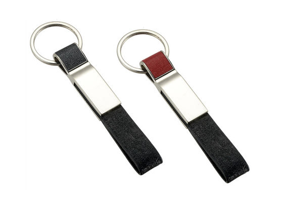 Llavero modificado para requisitos particulares tenedor dominante de cuero del metal de la aleación del cinc de la cadena dominante de la correa para la muñeca de la PU