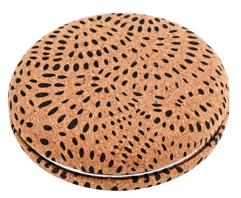 Buen precio Espejo de bolsillo cosmético de PU personalizado con aumento de 1x/2x en línea