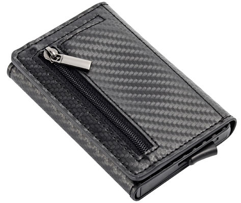 Buen precio Bloqueo clásico de RFID Cartera de crédito Cartera organiza y protege tarjetas PU / Aluminio Magneto cierre Sostiene 8-10 en línea