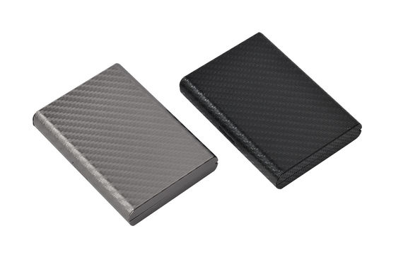 Buen precio Portador de tarjetas metálicas rectangulares y delgadas con diseño PU en línea