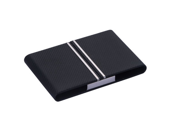 Buen precio Portador de tarjetas de nombre de metal delgado contiene hasta 50 tarjetas de visita de forma rectangular para reuniones de negocios en línea