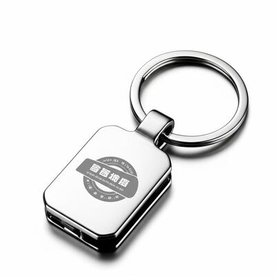 Buen precio Llavero metálico con logotipo personalizado, aleación de zinc, diseño duradero, adecuado para campañas de marca corporativa y uso diario en línea