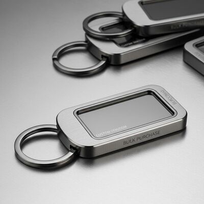 Buen precio Porta llaveros de metal con logo personalizado OEM ODM, adecuado para grabado de logo personalizado y compra al por mayor en línea