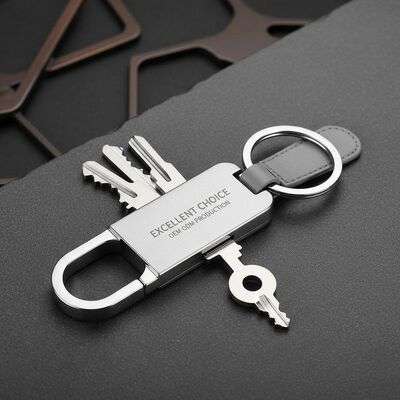 Buen precio Portador de llavero de metal duradero de aleación de zinc OEM ODM Excelente opción para regalos corporativos y producción de llavero personalizado en línea