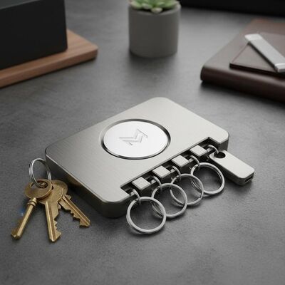 Buen precio Portallaves de metal duradero con logotipo personalizado, perfecto para regalos corporativos y artículos que brindan una organización práctica de llaves en línea