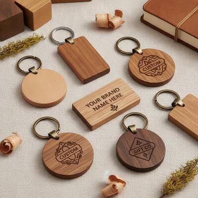 Buen precio Varía según la personalización Cerrojo de llave de madera grabado hecho de tonos de madera natural Perfecto para regalos corporativos Propósitos y marca personalizada en línea