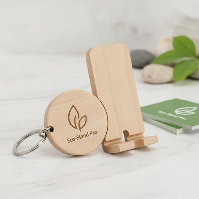Buen precio Cerradura de llavero de madera ecológica que proporciona un acabado suave Cerradura de teléfono de madera duradera ideal para la marca empresarial en línea