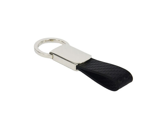 Buen precio Gancho rápido de cuero trenzado de la cadena dominante de la PU del metal de los llaveros del cuero de la fibra de carbono en línea