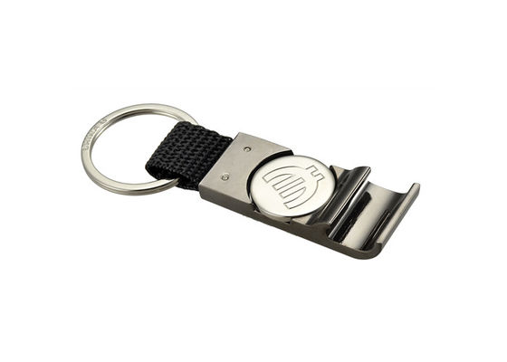 Buen precio Llavero de cadena dominante del abrebotellas de la moneda de la carretilla de las compras del tenedor del metal de nylon de la PU en línea