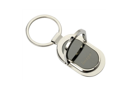 Buen precio Llavero de cadena dominante personalizado del tenedor del teléfono de la aleación del cinc del tenedor del metal de la elipse en línea