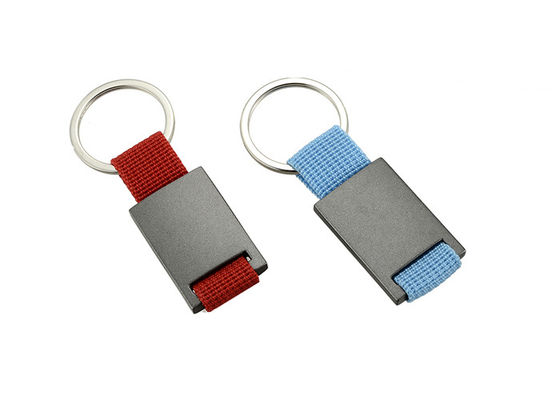 Buen precio Laser de cadena dominante del tenedor del metal del rectángulo que graba el regalo del recuerdo de la lona en línea