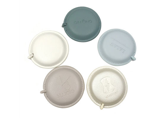 ABS suave personalizado ronda de la PU del paño del cuerpo retractable de la cinta métrica