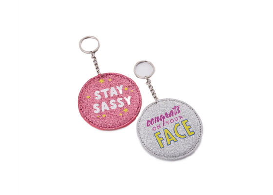 Buen precio Espejo del maquillaje del viaje del cuero de la PU del espejo de Mini Pantone Metal Cosmetic Pocket en línea