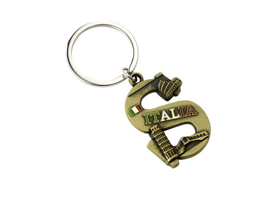 Buen precio Laser que graba el anillo de cadena dominante del metal del recuerdo grueso del llavero 4m m de la letra en línea