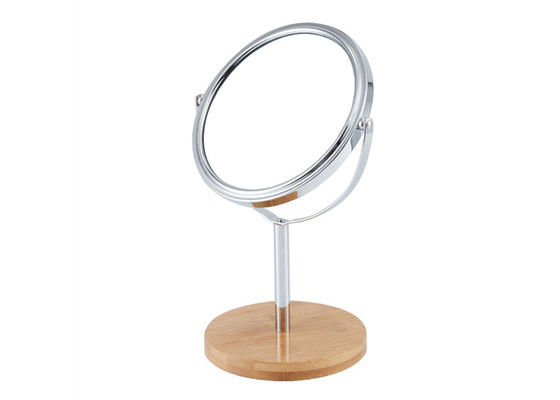 Buen precio El doble cosmético amistoso del espejo de la tabla de Eco echa a un lado bambú de escritorio de madera del espejo en línea