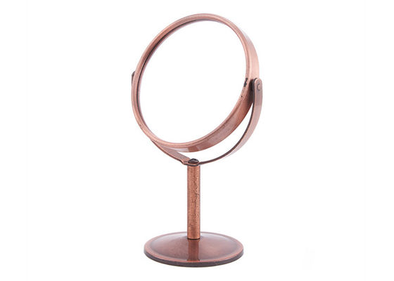 Buen precio Lados dobles Mini Rose Desk Top Mirror del espejo cosmético rotativo redondo de la tabla en línea
