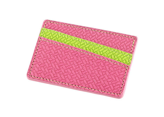 Buen precio Logotipo de cuero de Debossing de la cartera de la armadura de la PU de Wallet del organizador de la tarjeta de crédito del rectángulo en línea