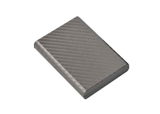 Buen precio Regalo de cuero del recuerdo del rectángulo del tenedor de la cartera de la tarjeta de crédito del metal de la fibra de carbono en línea