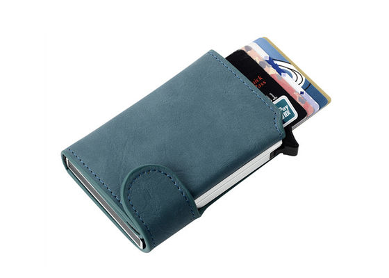 Buen precio El bloqueo de cuero de Rfid de la cartera y del titular de la tarjeta de crédito del clip del dinero de la PU modificó para requisitos particulares en línea