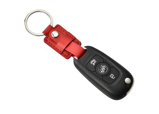 Buen precio Tenedor dominante de cuero auténtico de la PU de Ring Holder Braided de la llave del coche del marco de la aleación del cinc en línea