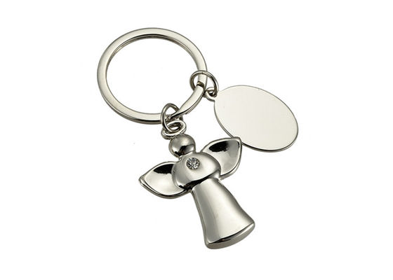 Buen precio Regalo de Angel Metal Laser Engraved Keyrings Logo Cute Key Chain Souvenir en línea